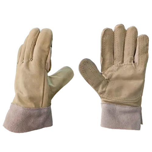 Guante Vaqueta Ingeniero Reforzado Amarillo Mpla Carnaza Corto XL
