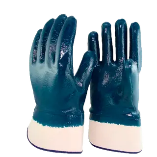 Guante Nitrilo Soportado Puño Abierto Talla 9