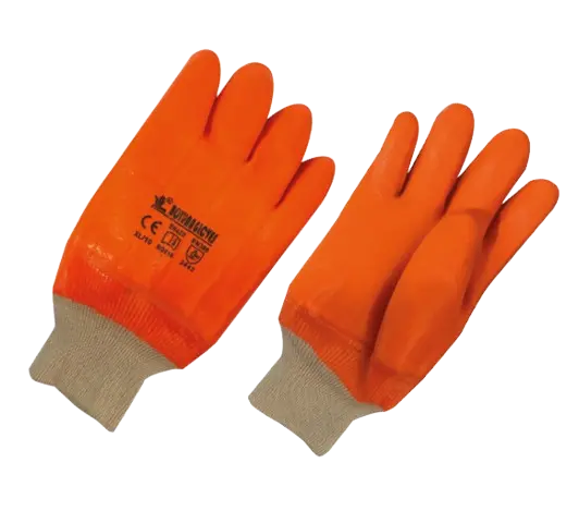 Guante En Hilaza Recubierto En PVC Puno Elastico Cerrado